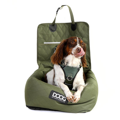 Car Seat -Olive Green  (Small to Medium Breeds)