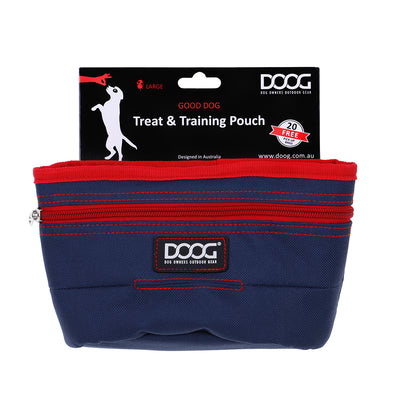 Good Dog Treat Pouch - Navy & Red (Large)