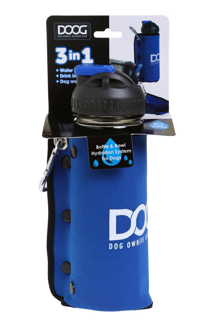 3 in 1 Water Bottle  / Bowl - Blue