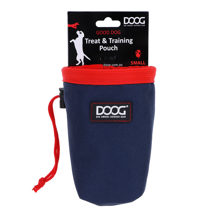 Good Dog Treat Pouch - Navy & Red (Small)